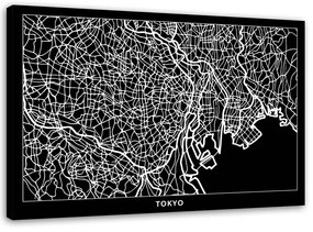 Gario Obraz na plátne Plán mesta Tokio Rozmery: 60 x 40 cm
