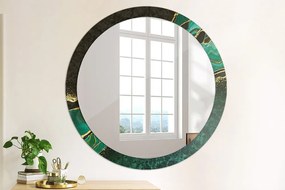 Okrúhle ozdobné zrkadlo Mramorový zelený fi 100 cm