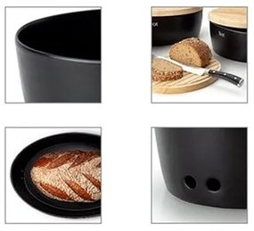 Continenta C3732 - Chlebník 13,5x36 cm čierna/béžová