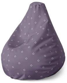 Sablio Sedací vak Pear Biele štvorce - 70 x 95 x 15 cm