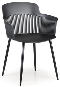 Plastová bistro stolička MOLLY, čierna