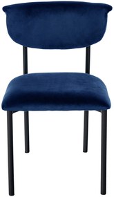 Stolička pre návštevy Gambell zamat - tmavomodré