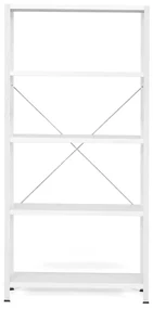Policový kovový regál IDEAL, základná sekcia, 1970x1010x400 mm, šedý