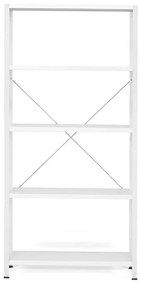 Policový kovový regál IDEAL, základná sekcia, 1970x1010x600 mm, šedý