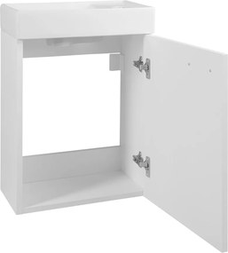 Aqualine Aqualine, ZOJA skrinka s keramickým umývadlom 40x22 cm, biela, 51049A-02