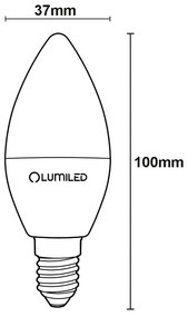 LED žiarovka E14 B35 5W = 40W 470lm 3000K Warm 180° LUMILED