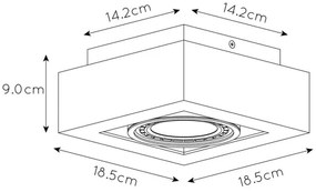 Lucide 09120/12/30 - LED Stmievateľné bodové svietidlo ZEFIX 1xGU10/12W/230V čierna