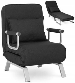 Kreslo pohovka rozkladacia PRATO čierna - vintino.sk