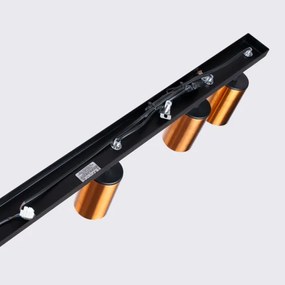 Sollux SL.1380 - Bodové svietidlo WINX 6xGU10/10W/230V čierna/meď