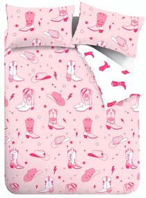 Ružové obliečky na dvojlôžko/predĺžené 230x220 cm Cowgirl Boot – Sassy B