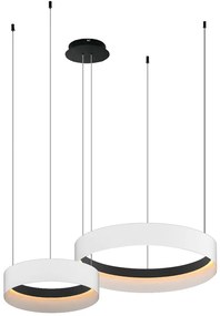 Závesné LED svietidlo Orbita, 2x LED 72w, 4000k, w/b
