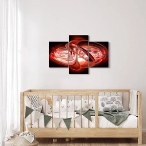 Obraz - červené tvary (90x60 cm)