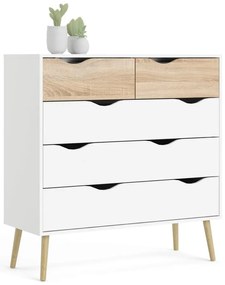 Biela komoda Tvilum Oslo, 99 x 101 cm