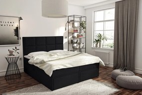 Kontinentálna posteľ Hudson Lux 2, Rozmer postele: 140x200, Farby: ekokoža Soft 017