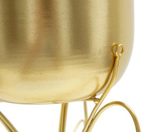 Kovový kvetináč Farfy 40 cm zlatý