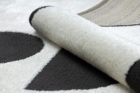 Moderný koberec MODE 8598 geometrická krémová / čierna Veľkosť: 160x220 cm