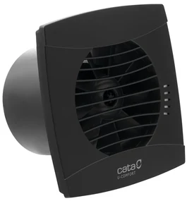 Cata Cata, UC-12 TH kúpeľňový ventilátor axiálny s automatom, 12W, potrubie 120mm, čierna, 01302200