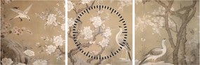 Obraz - Kreslená japonská krajina (s hodinami) (90x30 cm)