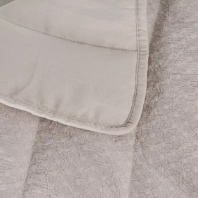Béžový prešívaný pléd 240x260 cm – Ixia