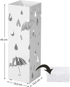 Kovový stojan na dáždniky Rainy, 49x15,5 cm