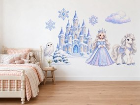 Zimní princezna a ledový zámek arch 46 x 34 cm