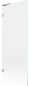 Mexen, Mexen Lunar L 1-krídlová vaňová zástena 70 x 150 cm, transparentná, brúsený nikel - 897L-070-000-97-00-00