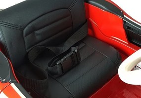 LEAN CARS Elektrické autíčko BMW Retro, LED, MP3, diaľkové ovládanie, červené lakované