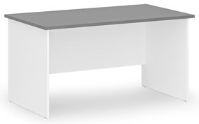 Kancelársky písací stôl PRIMO WHITE, 140x80 cm, biela/grafit