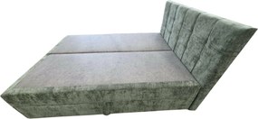 Čalúnená posteľ boxspring DIRELIS VIBE 160x200 cm tmavozelená Matrac: Bonell pružinová matrac