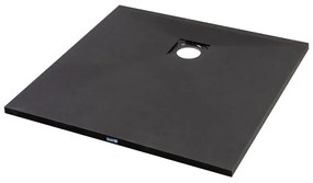 Cagliari Black 80x80x2,6 cm Štvorcová, SMC sprchová vanička, so sifonom