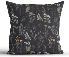 Bavlnená obliečka na vankúš Renforcé 40 × 40 cm - Bianca antracitová