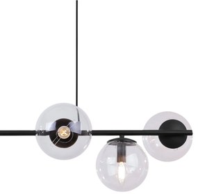 Závesne svietidlo Paris, 6x transparentné sklenené tienidlo, B