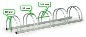 Stojan na bicykle 1+1 ZADARMO, 5 státí