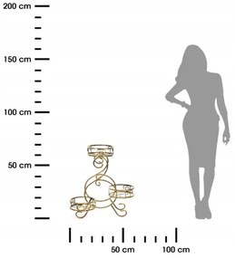 Stojan na kvety 64x60 cm zlatá