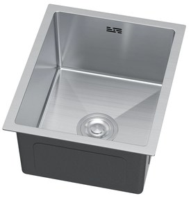 Erga HD, 1-komorový oceľový drez 370x450x210 mm, oceľová, ERG-MLS-HD3745