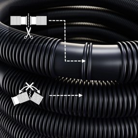 InternetovaZahrada Bazénová hadica Ø38 mm x 6 m - čierna
