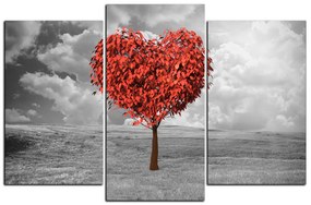 Obraz na plátne - Srdce v tvare stromu 1106C (105x70 cm)