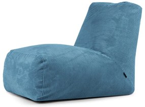 Modrý menčestrový sedací vak Tube – SLOWDOWN