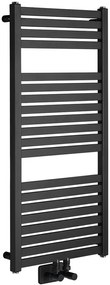 Aqualine Aqualine, TONDI vykurovacie teleso 450x970 mm, stredové pripojenie, čierna matná, DT456T