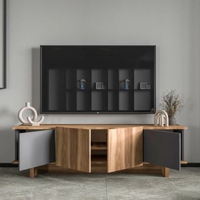 TV stolík/skrinka Didus (antracit + orech). Akcia -19%. Vlastná spoľahlivá doprava až k Vám domov. 1121641