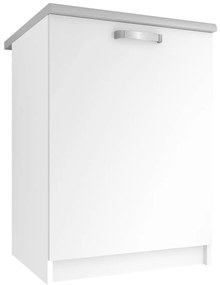 Kuchynská skrinka Belini spodná 60 cm biely mat s pracovnou doskou  TOR SD60/0/WT/WT/0/U/