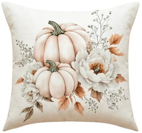 Obliečka na vankúš BLOSSOM FALL 45x45 cm, krémová