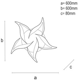 LED Stmievateľný prisadený luster LED/100W/230V 3000-6500K + diaľkové ovládanie