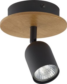 TK-LIGHTING Stropné bodové LED osvetlenie TOP WOOD, 1xGU10, 10W, čierne