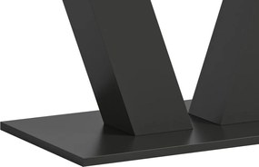 Rozkladací jedálenský stôl Moteon 150x90 cm, sivý/sivý, podnož V