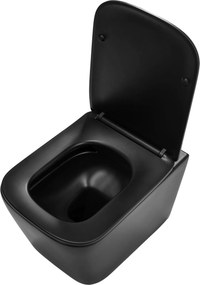 Závesná WC misa so SoftClose sedadlom REA Julio čierna matná