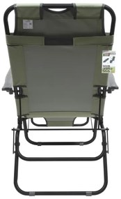 Skladacie polohovateľné kreslo zelená/čierna