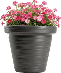 Plastový květináč Riflo 33,9x39 cm antracitový