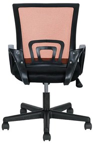 Kancelárska otočná stolička s podrúčkami v rôznych farbách, oranžová