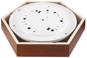 Stropné svietidlo HEX 2xE27/60W/230V pr. 43 cm borovica hnedá